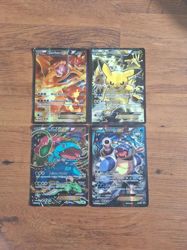 Pokémon EX Kaarten : Charizard, Pikachu, Venusaur, Blastoise, Ophalen of Verzenden, Zo goed als nieuw, Meerdere kaarten