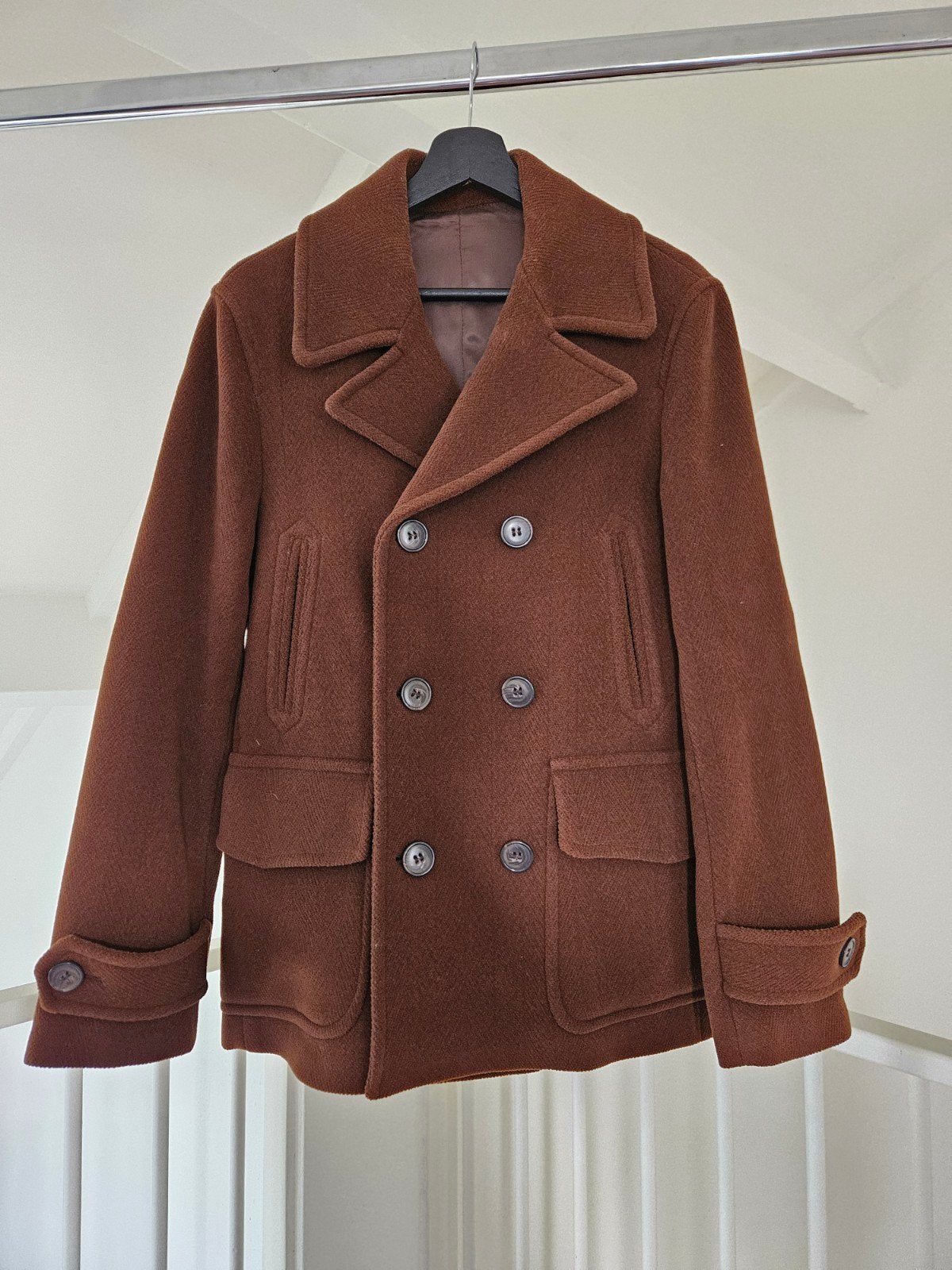 Brian Dales double breasted coat bruin, Bruin, Overige maten, Ophalen of Verzenden, Zo goed als nieuw