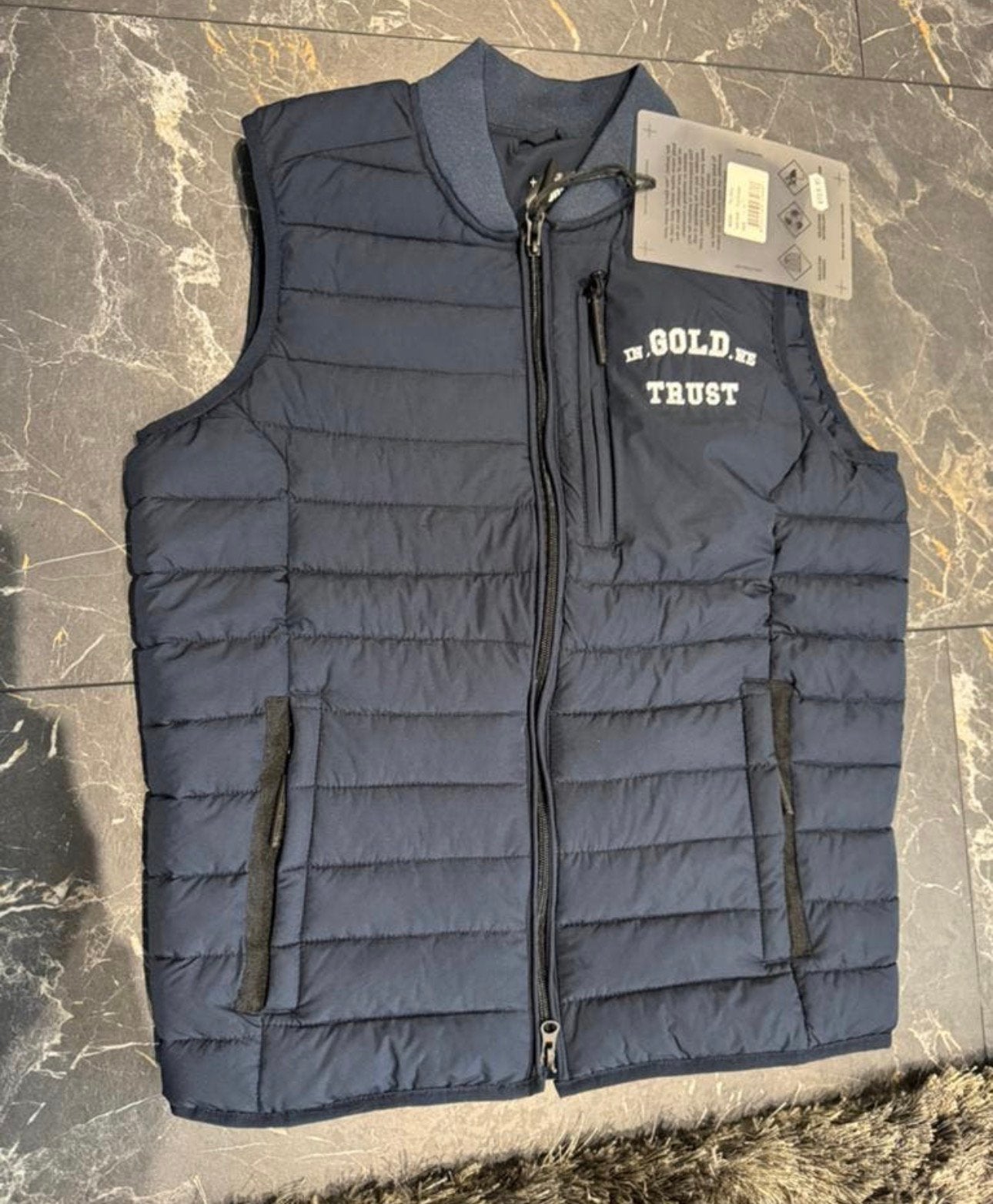 Nieuwe in gold we trust bodywarmer maat S, Kleding | Heren, Ophalen of Verzenden, Zo goed als nieuw, Blauw