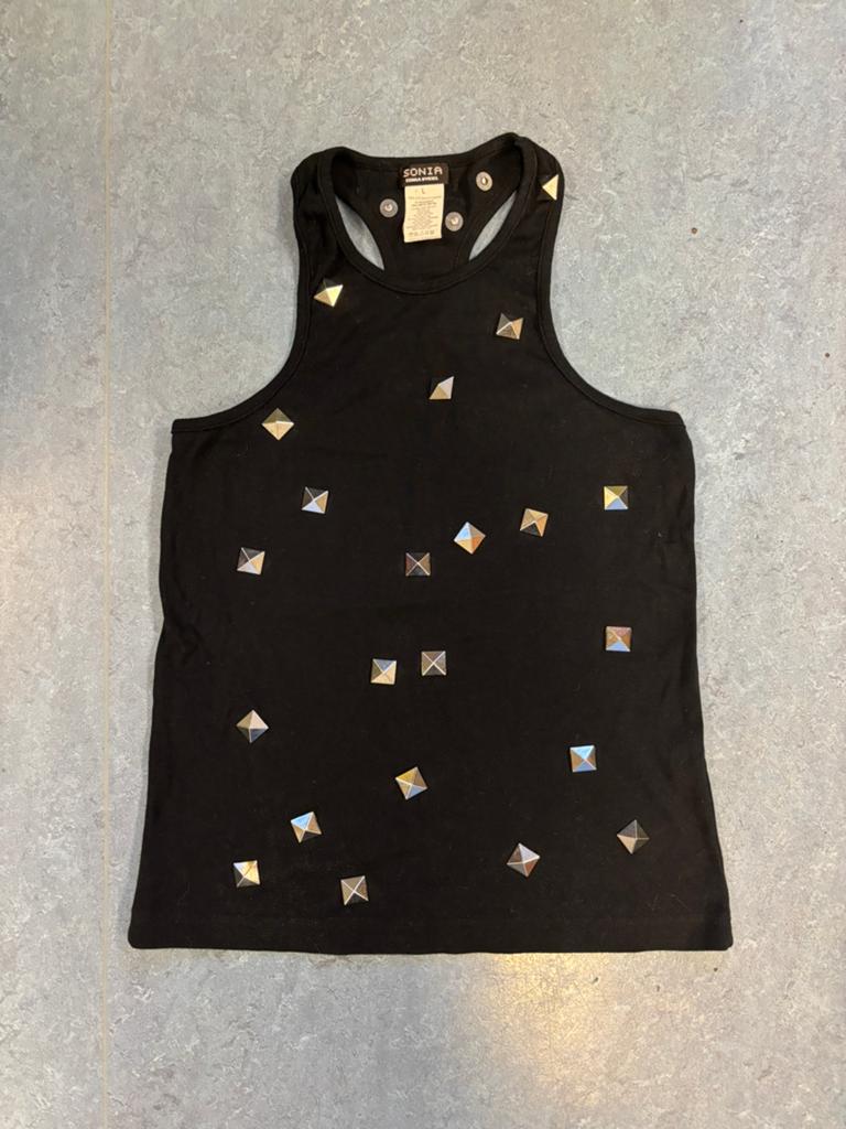 Tank top Sonia Rykiel, Verzenden, Zwart, Maat 42/44 (L), Zo goed als nieuw