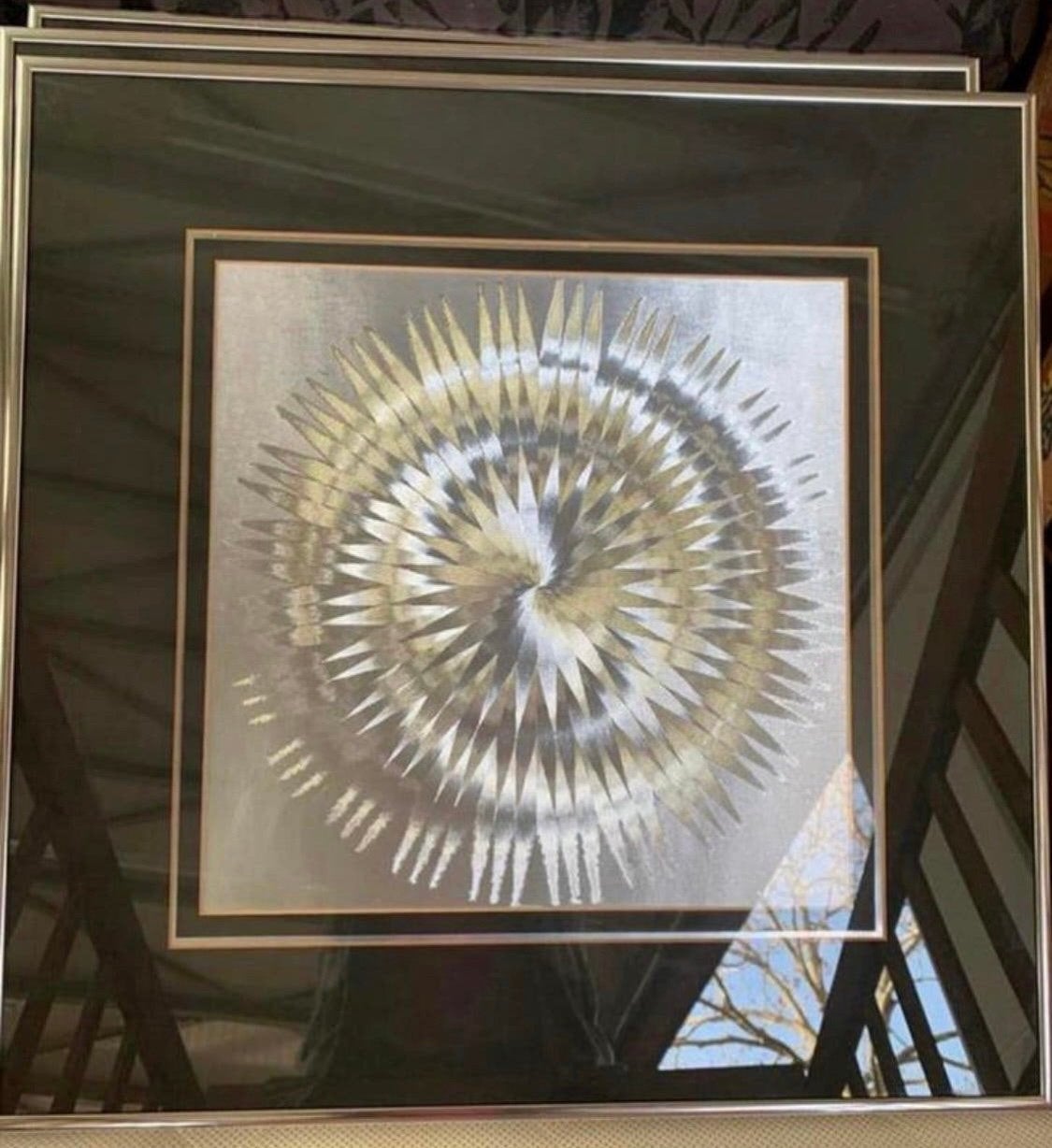 Drie Space Age Op-Art-schilderijen 1970 Barbara Lüdinghausen, Ophalen of Verzenden