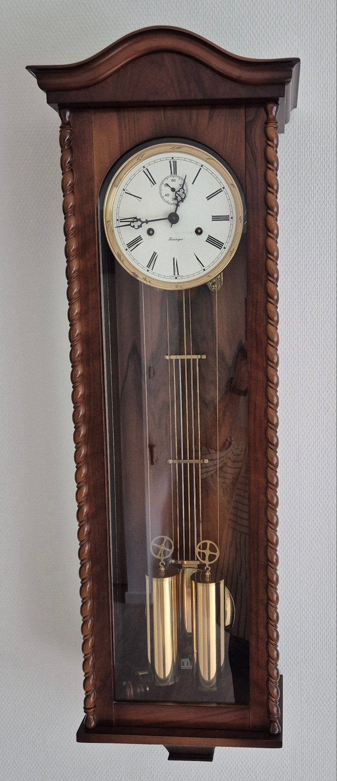 Kieninger wandklok, hele mooie, altijd met zorg mee omgegaan, Ophalen, Wandklok, Analoog, Zo goed als nieuw
