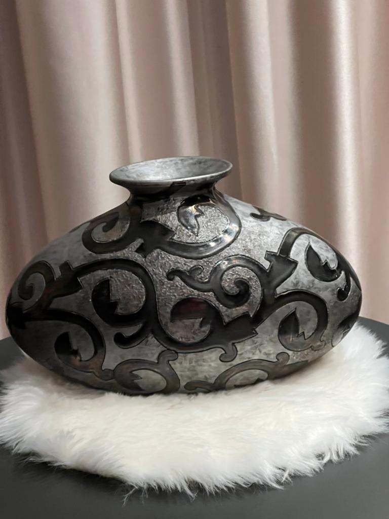 Barok vaas, Overige kleuren, Ophalen of Verzenden, Minder dan 50 cm, Glas