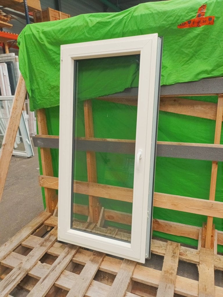 Kunststof Draaikiep kozijn  b80,5 x h165,9 cm -2413-, Kunststof, Gebruikt, Raamkozijn, Niet ingevuld