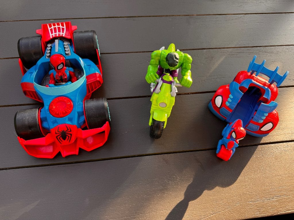 Spiderman en Green Goblin speelgoed set, Ophalen of Verzenden, Gebruikt