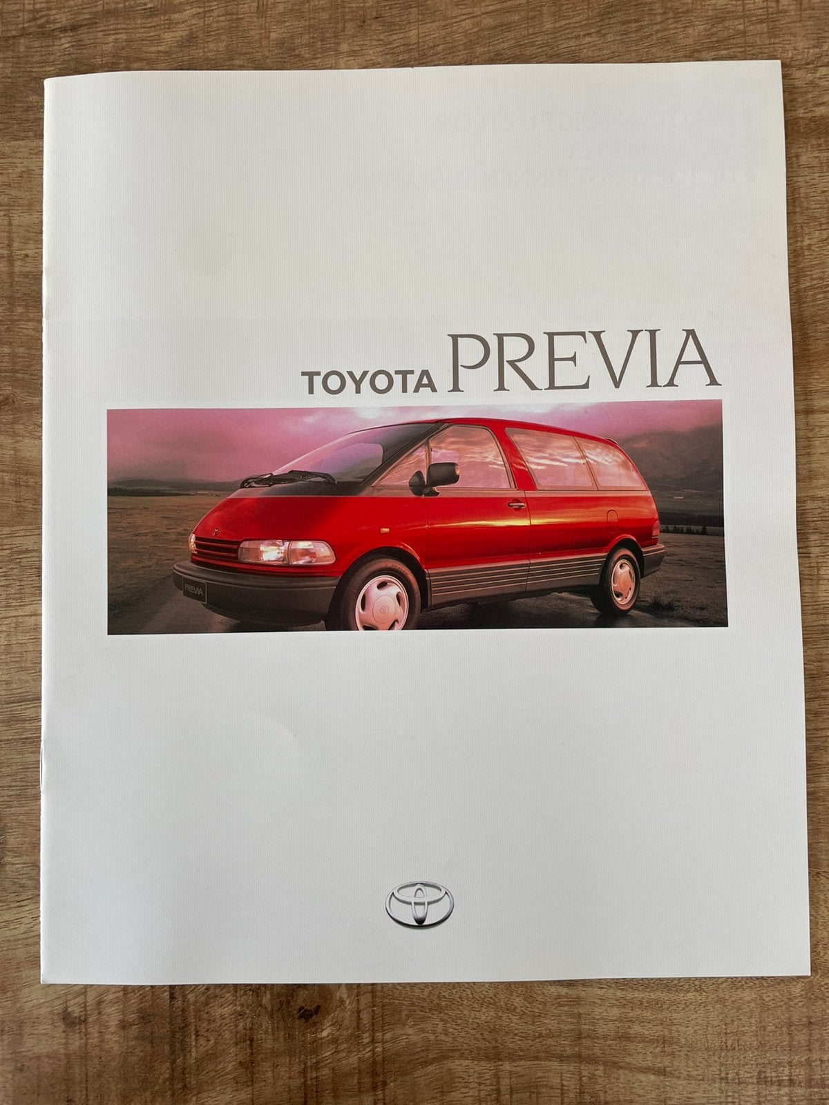Toyota Previa folder - Originele brochure 1991, Boeken, Auto's | Folders en Tijdschriften, Zo goed als nieuw, Toyota, Ophalen of Verzenden