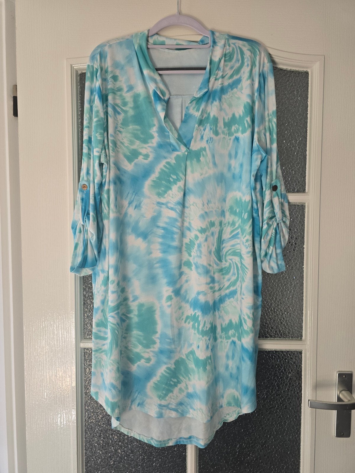 SALE jurk tuniek 40 42 44 46 turquoise mint, Ophalen of Verzenden, Nieuw, Groen, Boven de knie