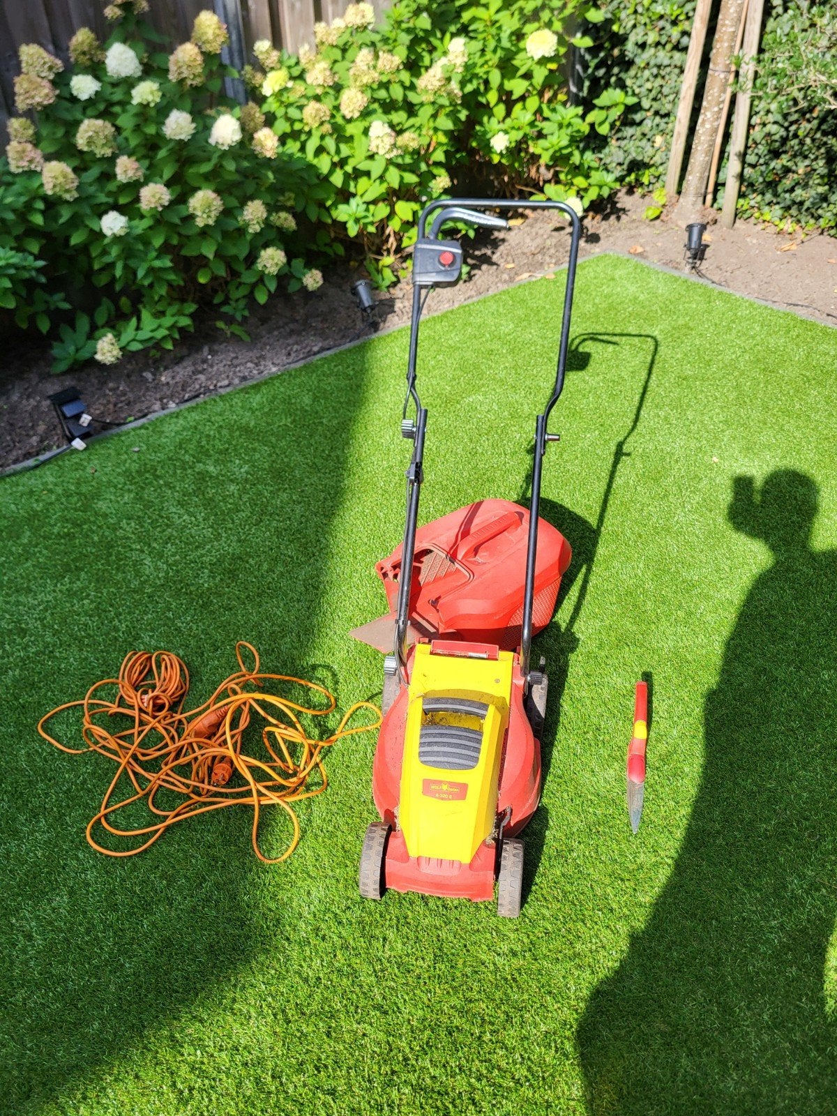 Wolf-Garten A320 E elektrische grasmaaier met kantjesknipper, Tuin en Terras, Ophalen, Cirkelmaaier, Gebruikt, Elektrische grasmaaier