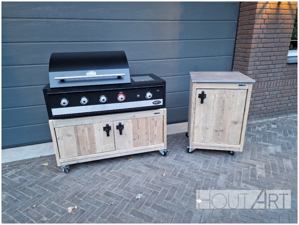 Buitenkeuken losse kast voor extra werkruimte!, Maatwerk, Inbouw, Info@hout-art.nl, Nieuw