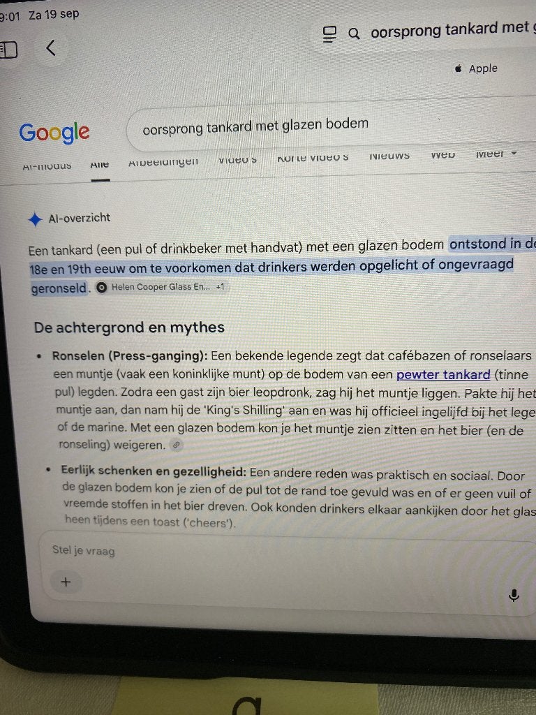 Tankard, Antiek en Kunst, Ophalen of Verzenden