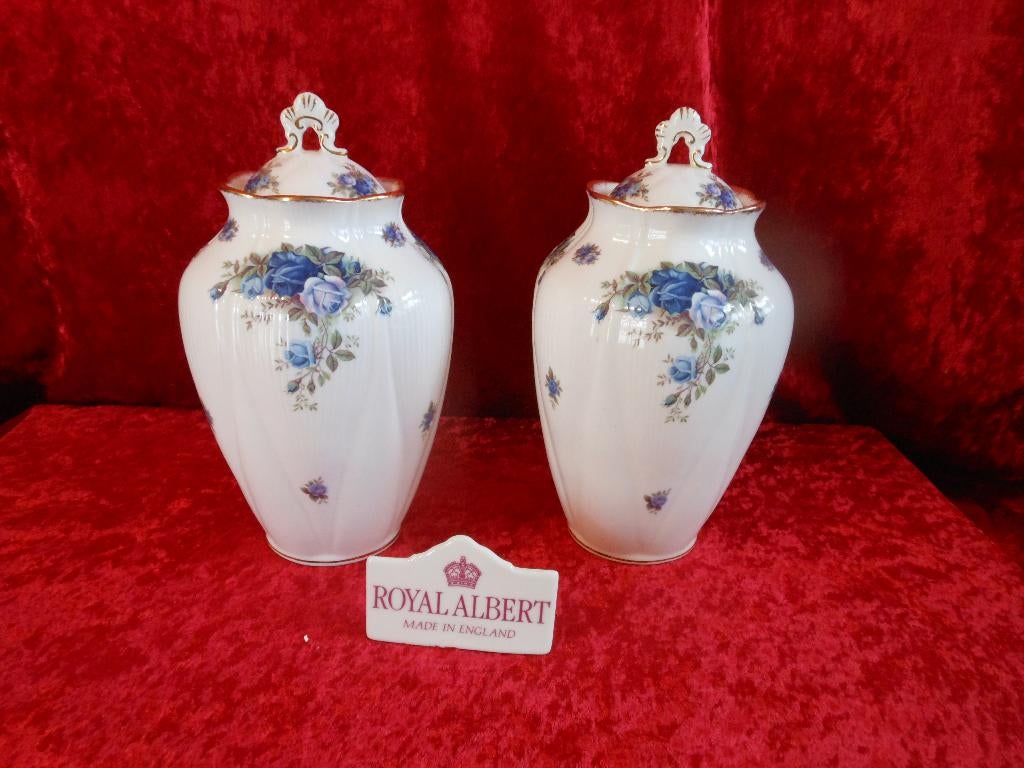 OPRUIMING:  Royal Albert Moonlight Rose voorraadpotten, Ophalen of Verzenden, Zo goed als nieuw, Porselein, Overige typen