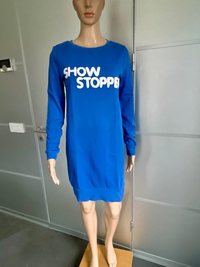 J33 Nikkie maat 34/36=XS/S lange trui jurk top blauw, Blauw, Ophalen of Verzenden, Zo goed als nieuw, Nikkie
