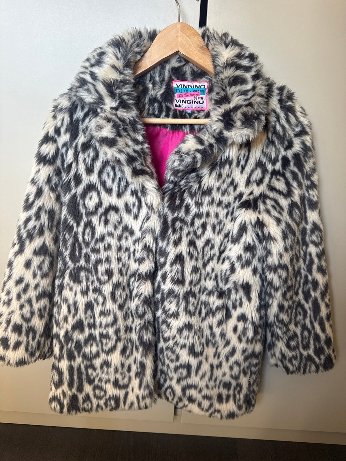 Vingino Luipaard Faux Fur Jas 10 jaar, Ophalen of Verzenden, Zo goed als nieuw, Maat 34 (XS) of kleiner, Meerkleurig