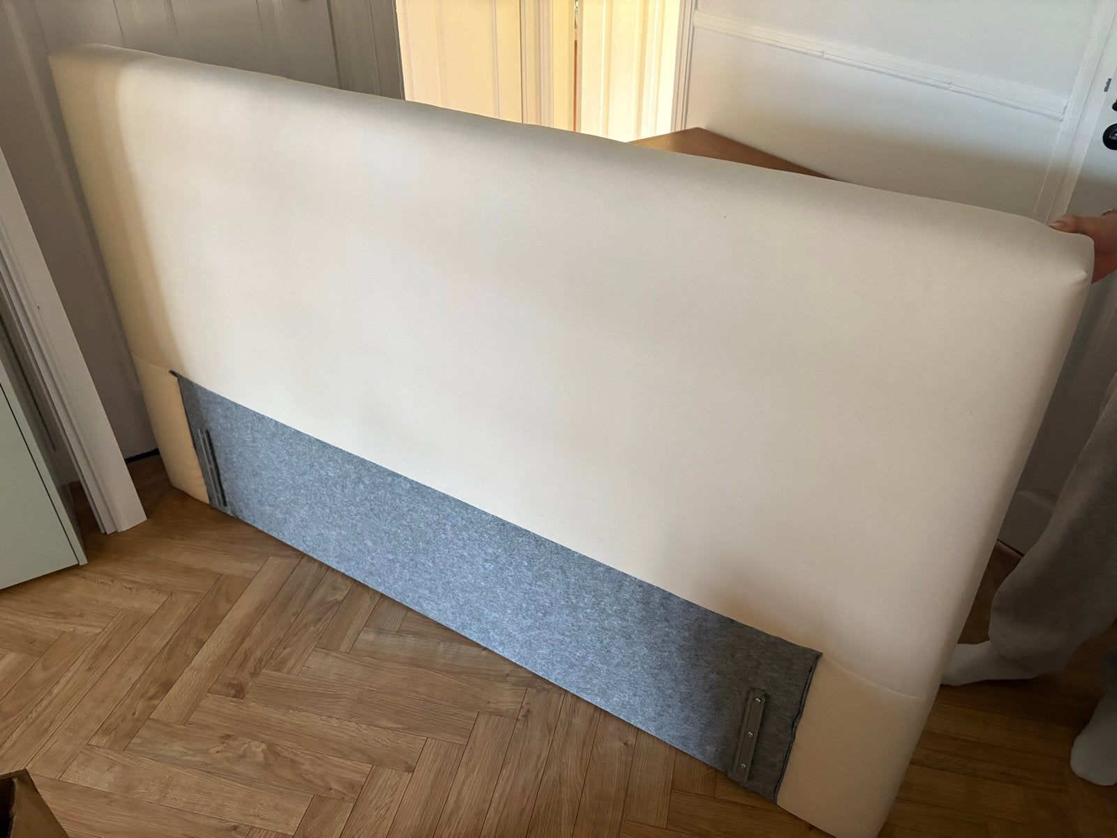 Emma hoofdbord boxspring 180x200 cm - Zo goed als nieuw, Ophalen, Tweepersoons, 140 cm, Zo goed als nieuw