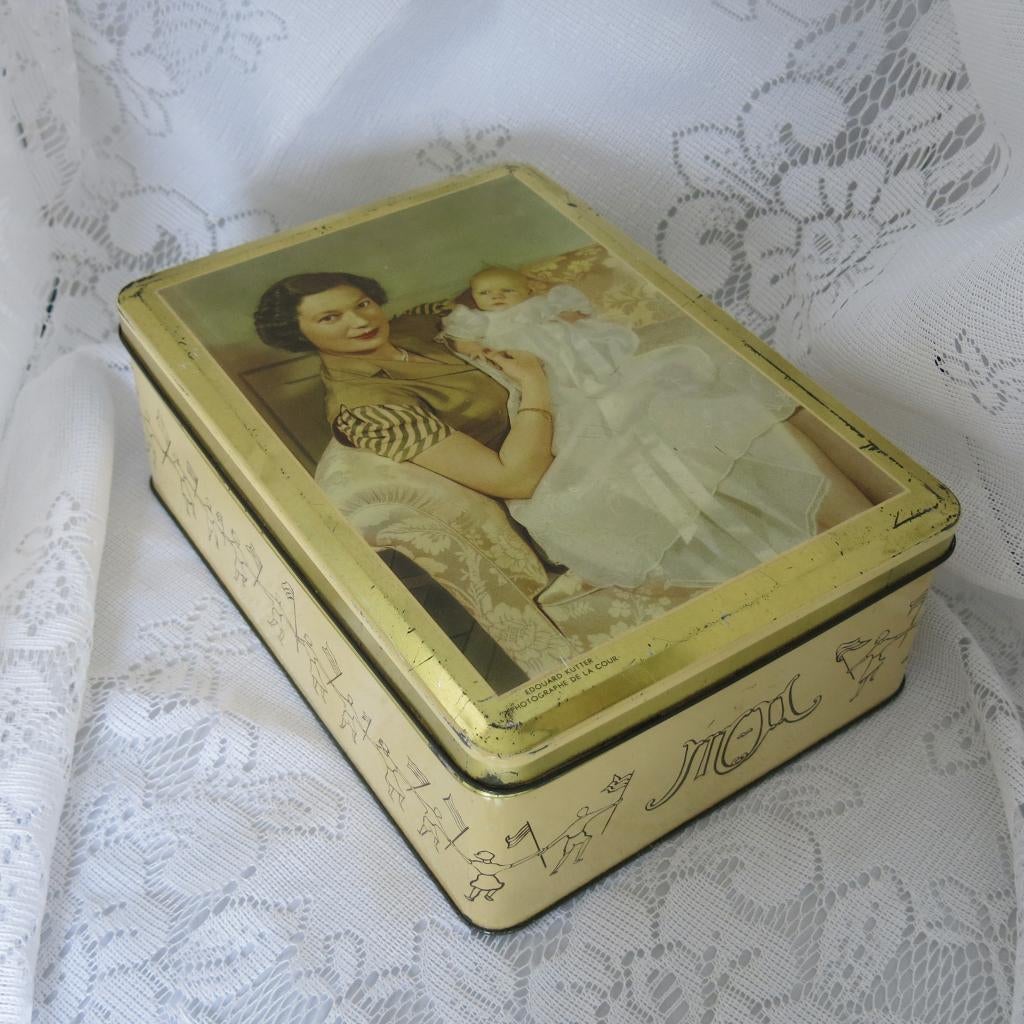 Vintage blik van Melle, Verzamelen, Blikken, Ophalen of Verzenden, Gebruikt, Overige