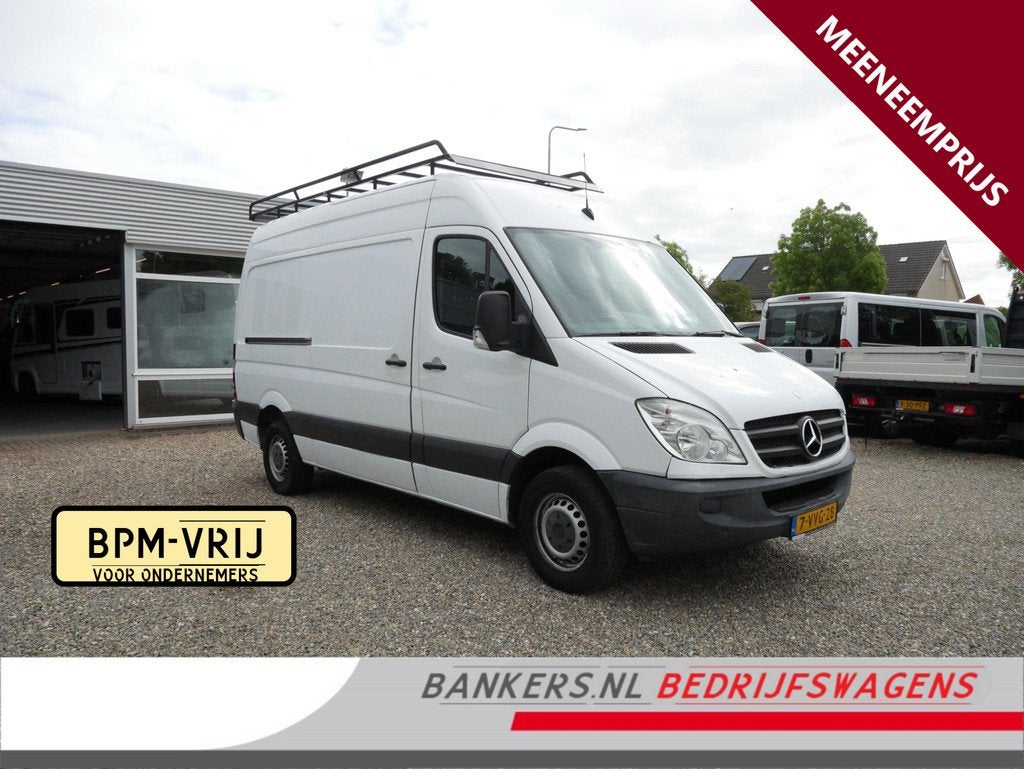 Mercedes-Benz Sprinter 313 2.2 CDI 130PK, L2H2, Airco, Geen, Auto's, Euro 5, Gebruikt, 4 cilinders, 129 pk
