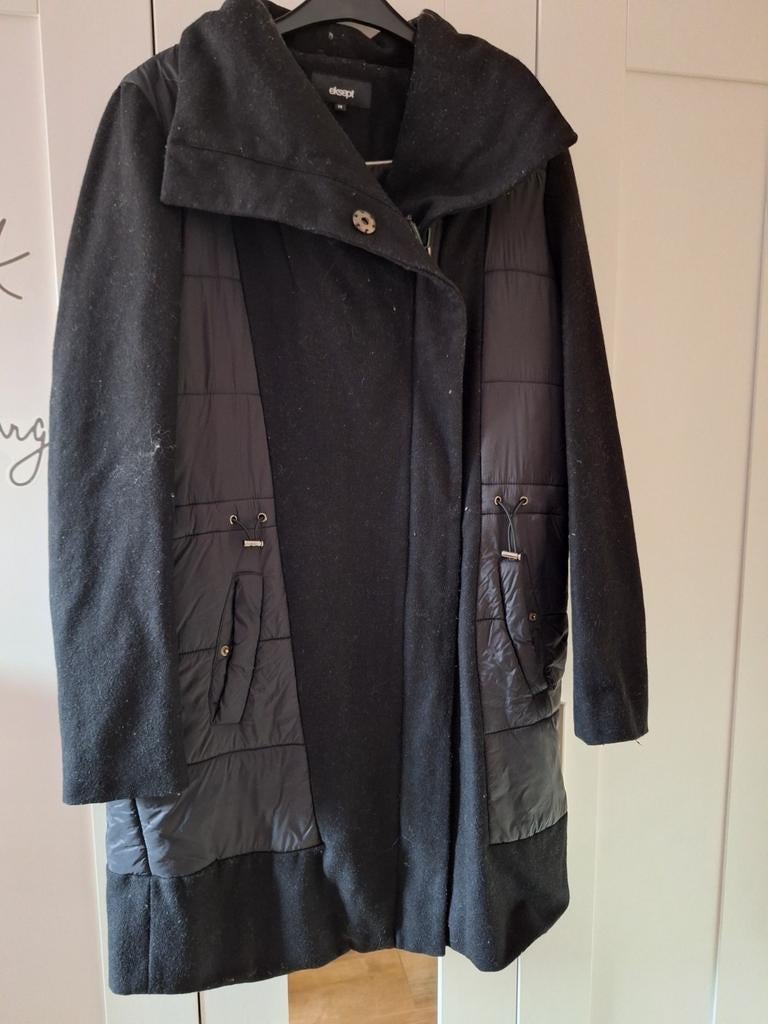 Winterjas Eksept M, Kleding | Dames, Jassen | Winter, Maat 38/40 (M), Zwart, Ophalen of Verzenden, Zo goed als nieuw