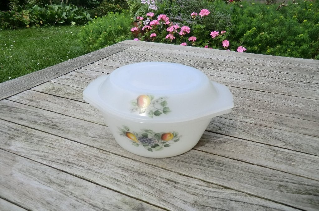 schaaltje met deksel - Arcopal glas, Gebruikt, Ophalen of Verzenden, Overige stijlen, Glas