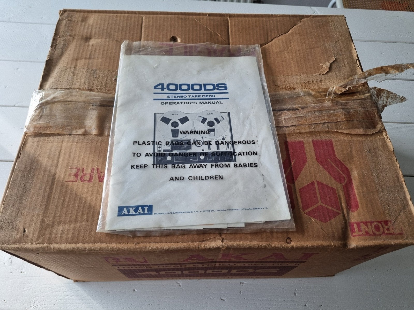 AKAI 4000DS Stereo Bandrecorder met Handleiding, Ophalen, Bandrecorder