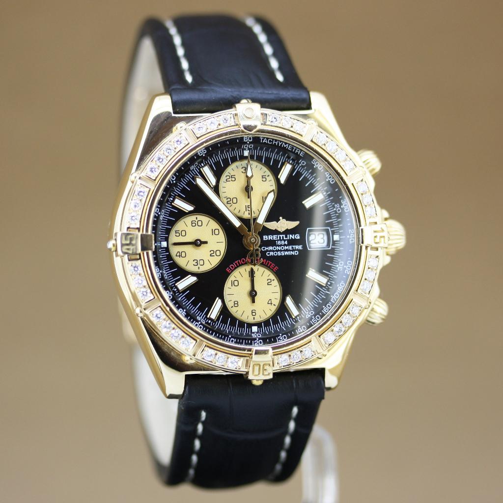 Breitling Crosswind K13355 18K Diamant, Breitling, Polshorloge, Ophalen of Verzenden, Goud