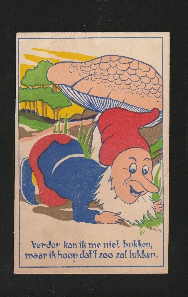 Kabouter kaart illu Berend Dam  B06-25, Ophalen of Verzenden, 1940 tot 1960, Ongelopen