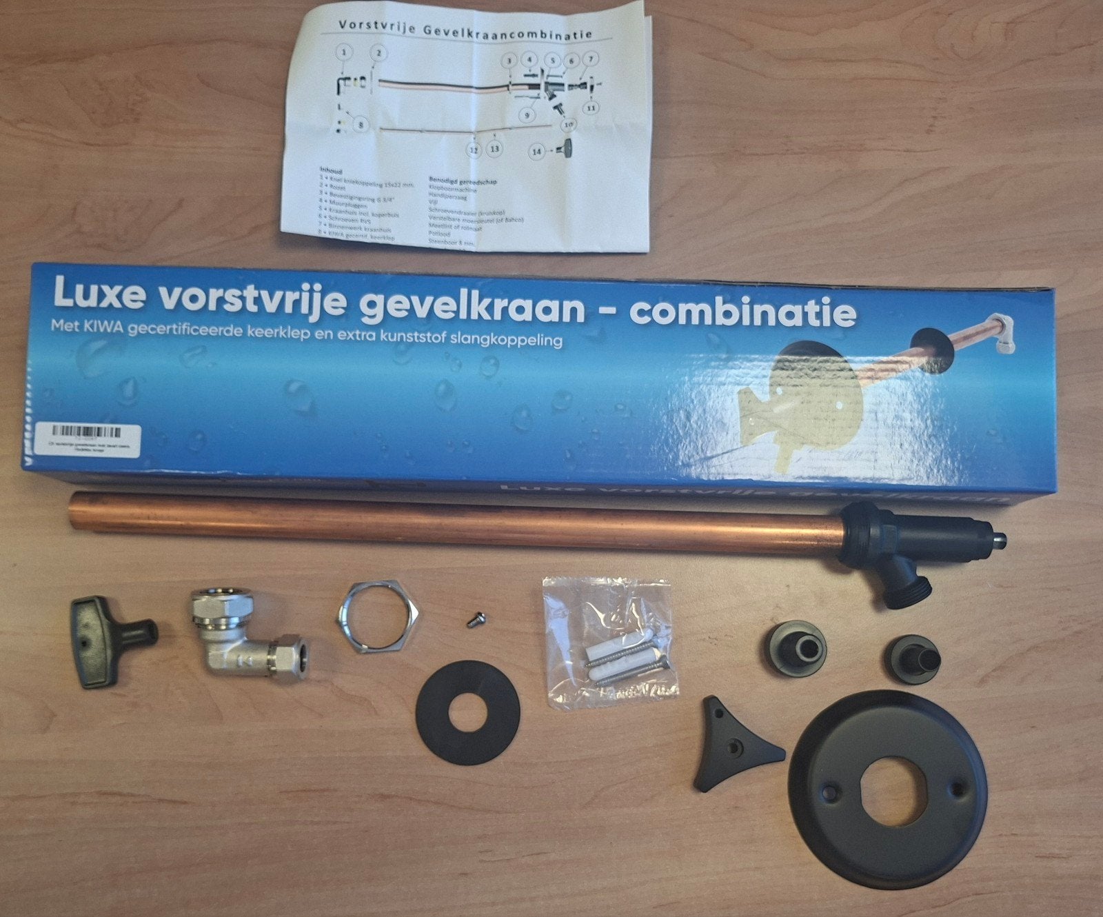Luxe vorstvrije gevelkraan, Doe-het-zelf en Verbouw, Sanitair, Ophalen, Nieuw, Rvs, Overige typen