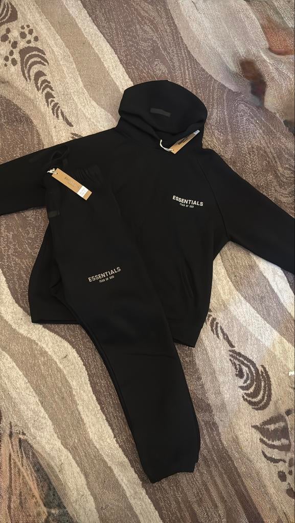 Essentials Fear of God Trainingspak Zwart, Ophalen of Verzenden, Nieuw