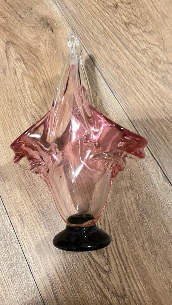 Murano vaas 21cm zgan  Ik heb er nog andere grote murano, Ophalen of Verzenden, Zo goed als nieuw, Overige kleuren, Glas