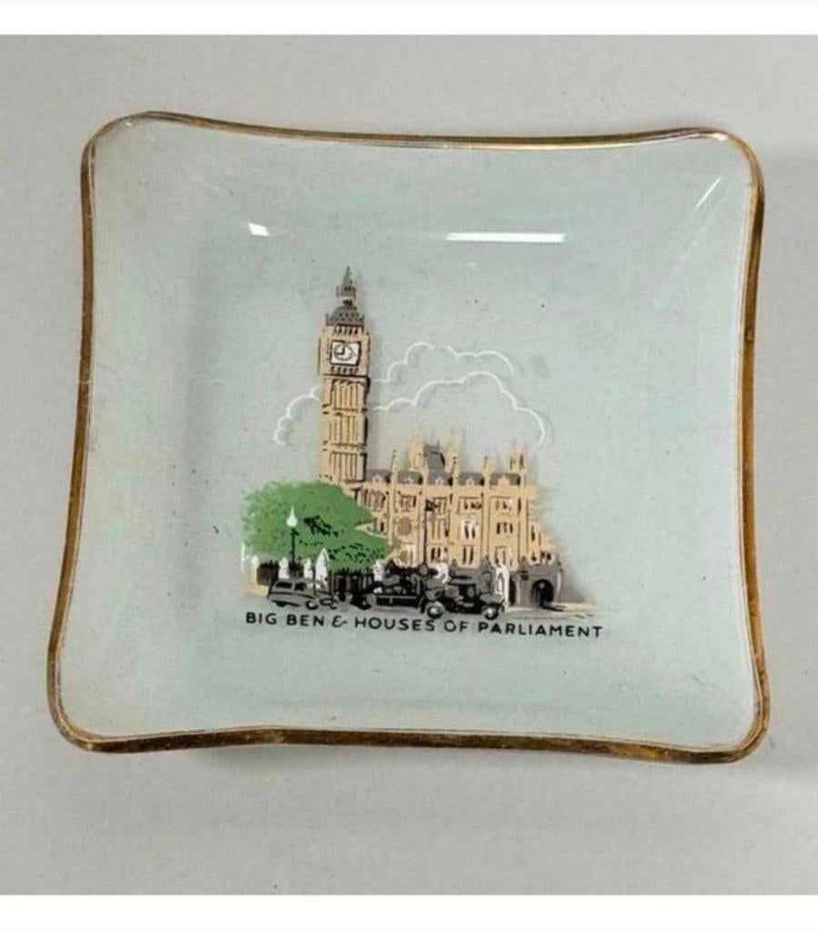 Vintage souvenir schaal Big Ben Houses of Parliament Londen, Ophalen of Verzenden