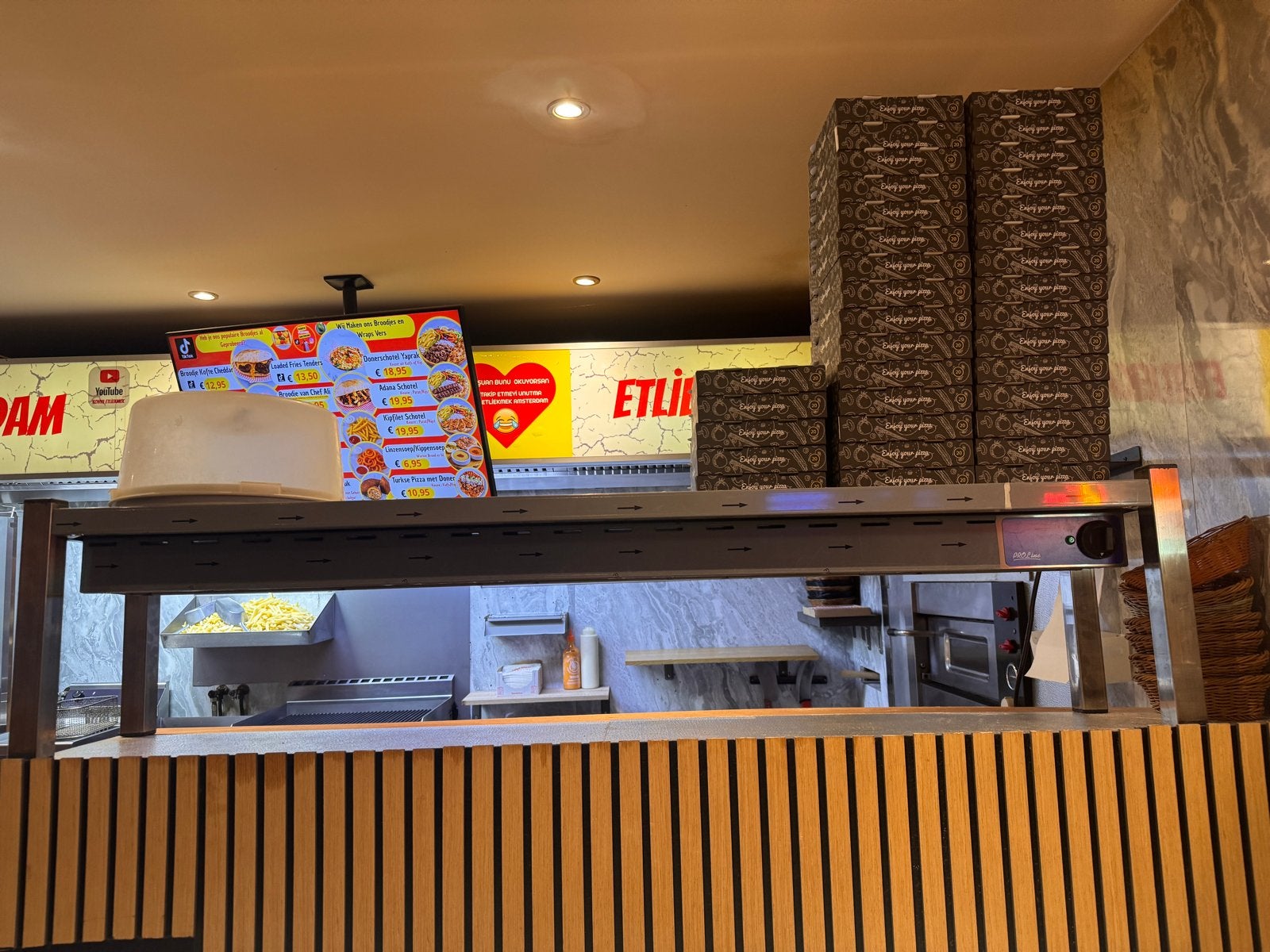 HCB RVS Warmhoudbrug Verwarmde etagere 160 cm Horeca, Ophalen of Verzenden, Gebruikt, Overige typen