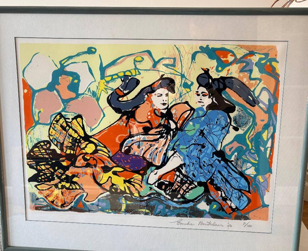 Emeke Buitelaar litho - gelimiteerd en hand gesigneerd., Antiek en Kunst, Ophalen of Verzenden