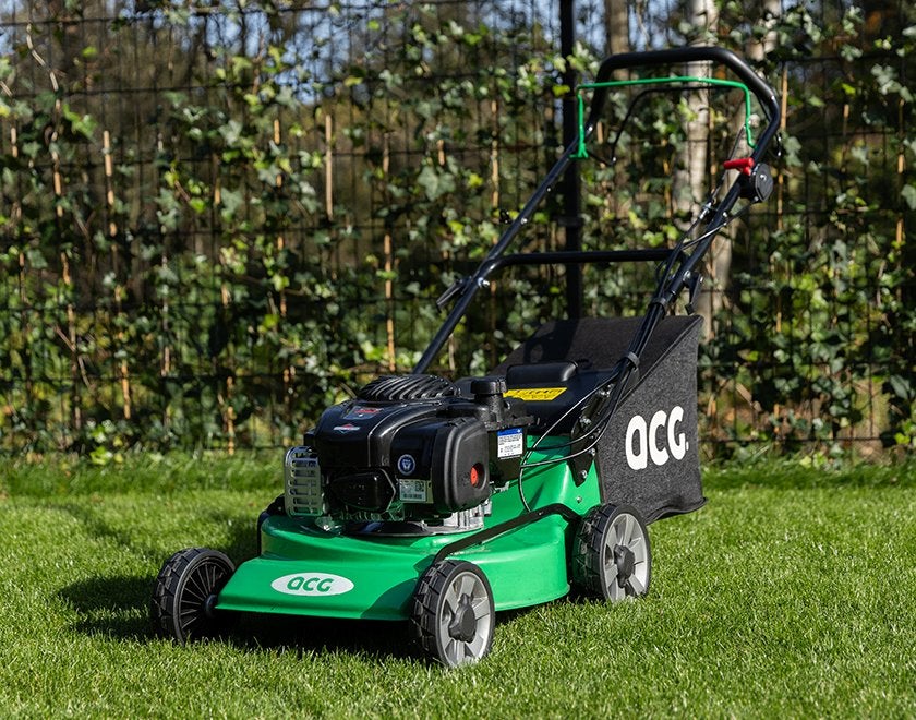 46cm, grasmaaier, bezinemaaier, gazonmaaier, mulchmaaier, Ophalen, Cirkelmaaier, ACG-Holten, Nieuw
