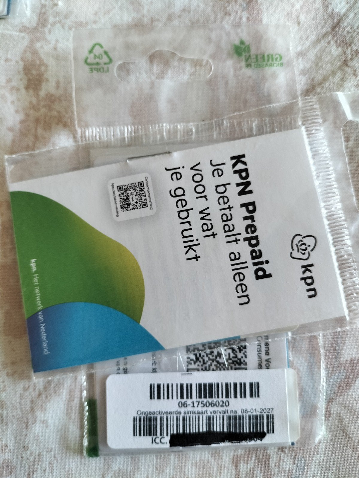 MOOI NUMMER KPN PREPAID 0617506020, Ophalen of Verzenden, Nieuw, KPN, Simkaart