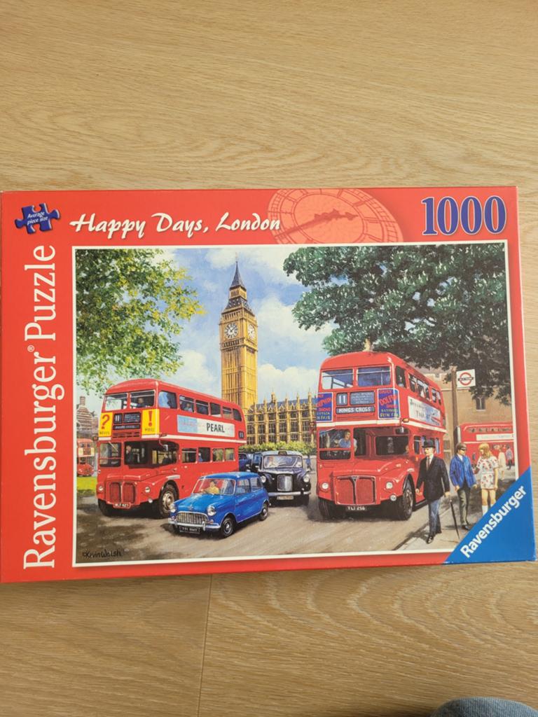 Ravensburger puzzel Happy Days, London / 1000 stukjes, Verzenden, 500 t/m 1500 stukjes, Zo goed als nieuw, Legpuzzel