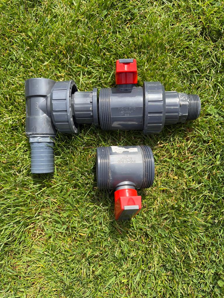 PVC kogelkranen 40mm voor zwembad (gebruikt), Tuin en Terras, Zwembad-toebehoren, Ophalen of Verzenden, Gebruikt, Overige typen