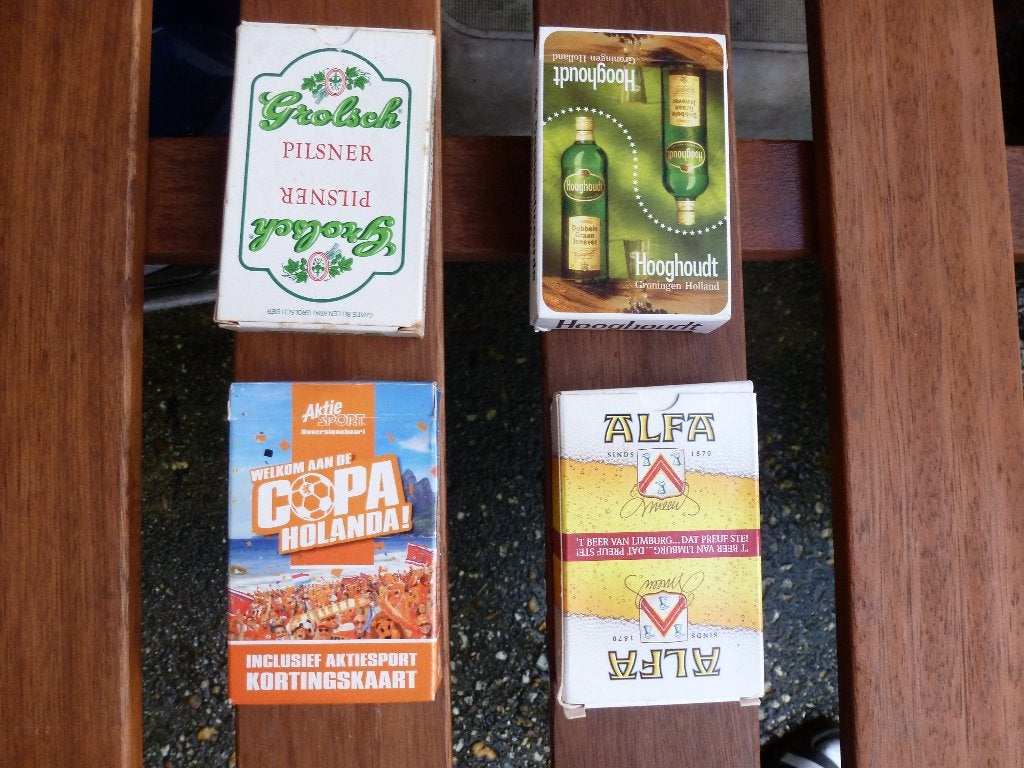 Diverse verzameling speelkaarten: Grolsch, Hooghoudt, Alfa, Verzamelen, Ophalen of Verzenden, Zo goed als nieuw, Speelkaart(en)