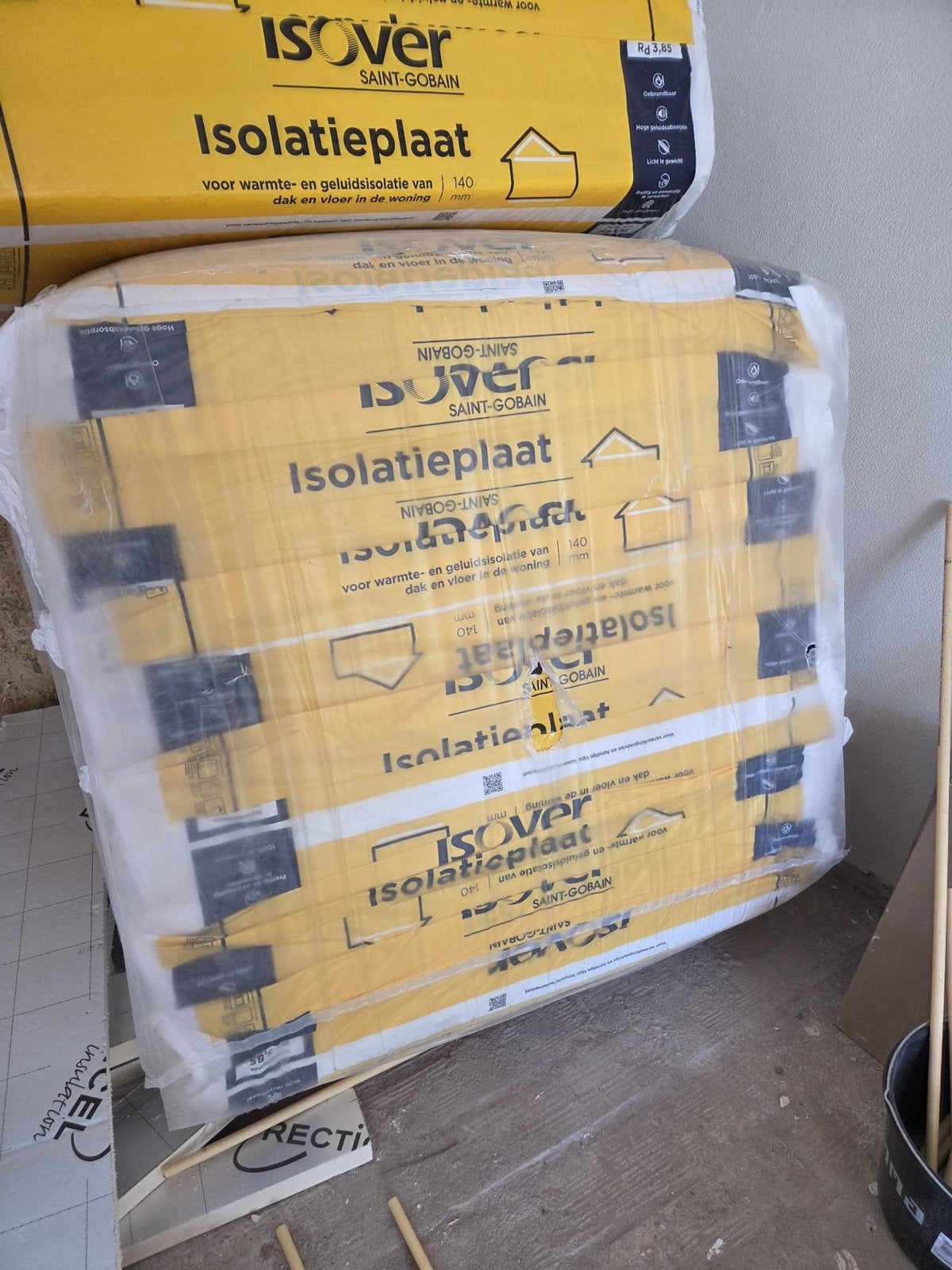 ISOVER Glaswol isolatieplaten 140mm - Nieuw, Ophalen, 12 cm of meer, Nieuw, 5 tot 10 m²