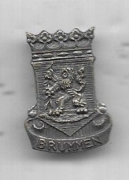 BRUMMEN WAPEN BROCHE SPELD, Ophalen of Verzenden, Gebruikt, Stad of Land, Speldje of Pin