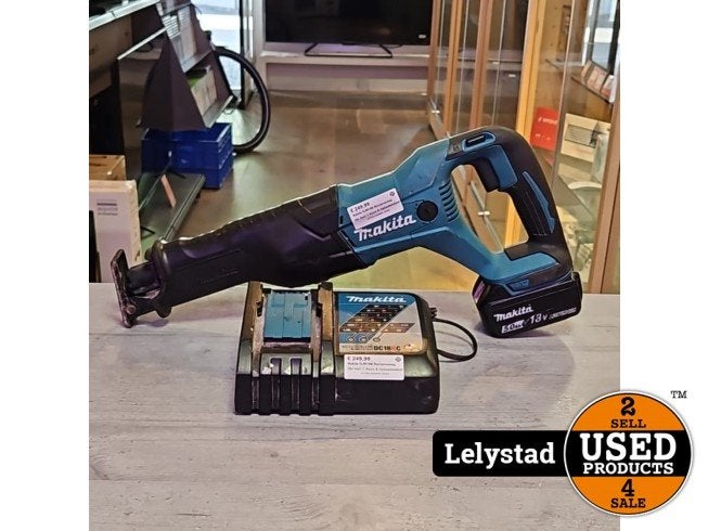 Makita DJR186 Reciprozaag 18v Incl: 1 Accu & Oplaadstation, Doe-het-zelf en Verbouw, Makita, Gebruikt, Support@makita.com, Makita Corporation, 3-11-8, Sumiyoshi-cho, 
Anjo, Aichi 446-8502
Japan