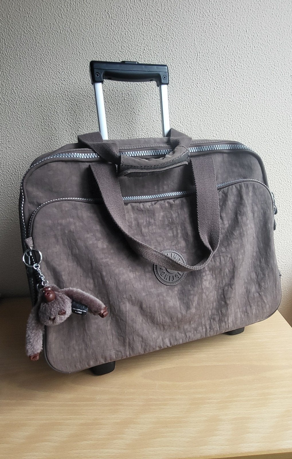Kipling Ceroc Laptoptas op Wieltjes Bruin, Gebruikt, Bruin, Minder dan 40 cm, Ophalen of Verzenden