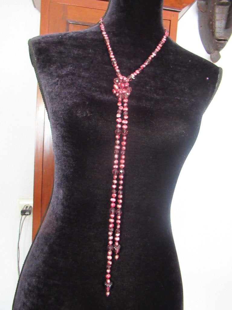 Ruwe PAREL ketting paarsgekleurd nieuw zie beschrijving € 15, Ophalen of Verzenden, Nieuw, Paars, Steen of Mineraal