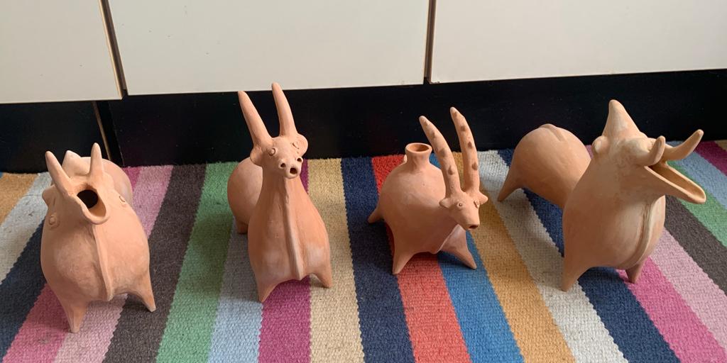 Amlash stijl terracotta beelden, Ophalen of Verzenden