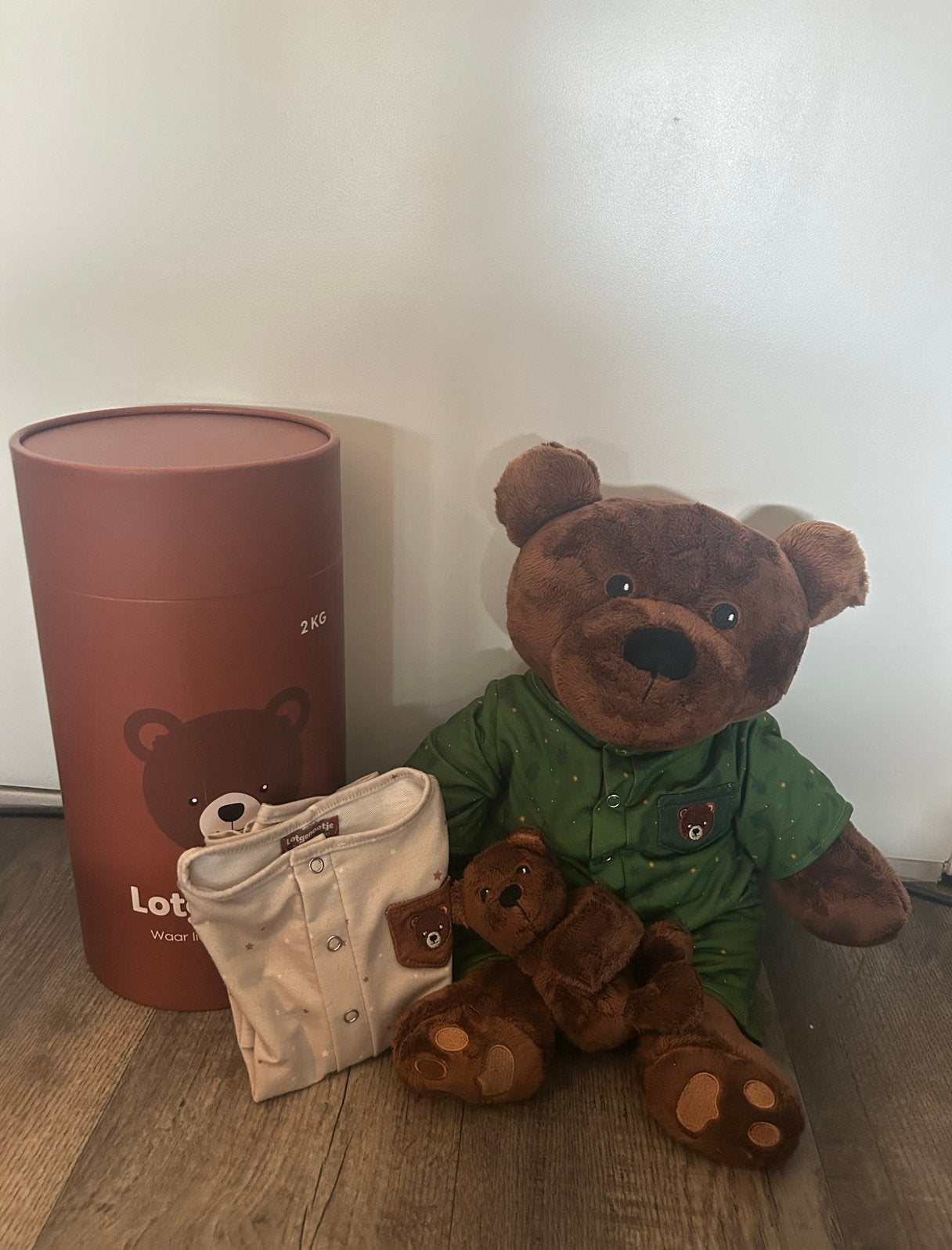 Lotgenootje Beer+miniBeer+2 kledingsetjes, Kinderen en Baby's, Speelgoed | Knuffels en Pluche, Ophalen of Verzenden, Nieuw, Beer