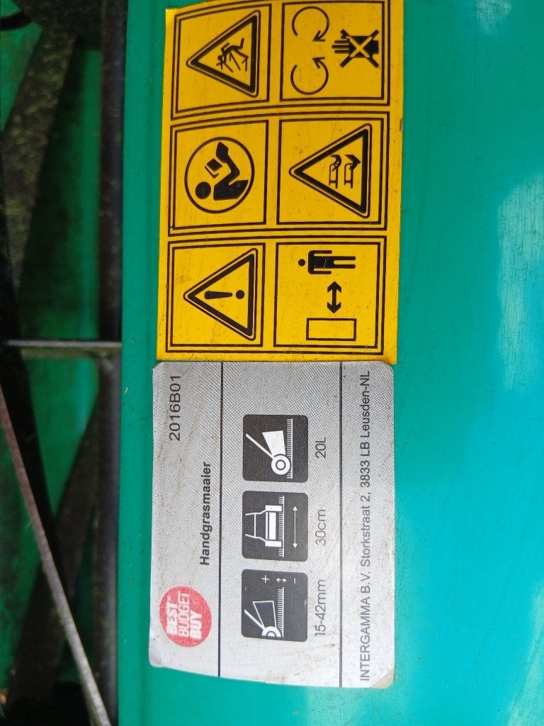 Handgrasmaaier, Ophalen, Gebruikt, Handgrasmaaier, Opvangzak