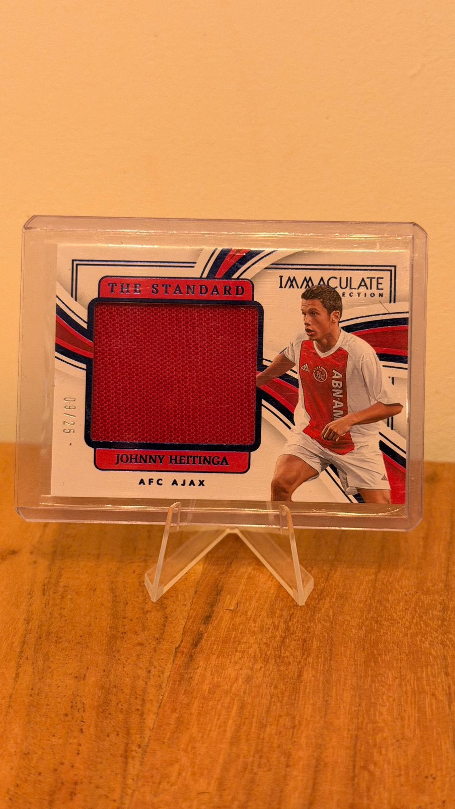Johnny Heitinga Match Worn Relic /25 Panini Immaculate Ajax, Verzenden, Zo goed als nieuw, Ajax, Poster, Plaatje of Sticker