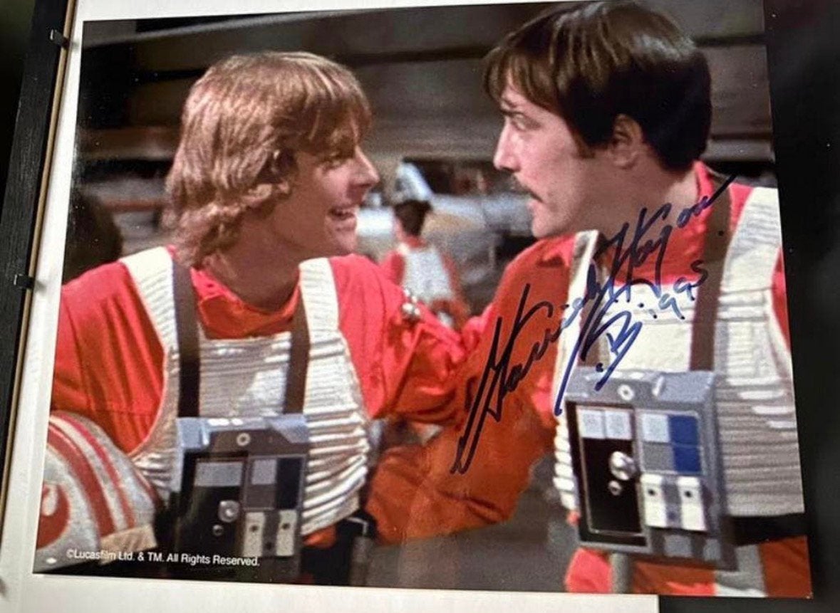 Star Wars handtekening Biggs, Verzamelen, Ophalen of Verzenden, Foto of Kaart