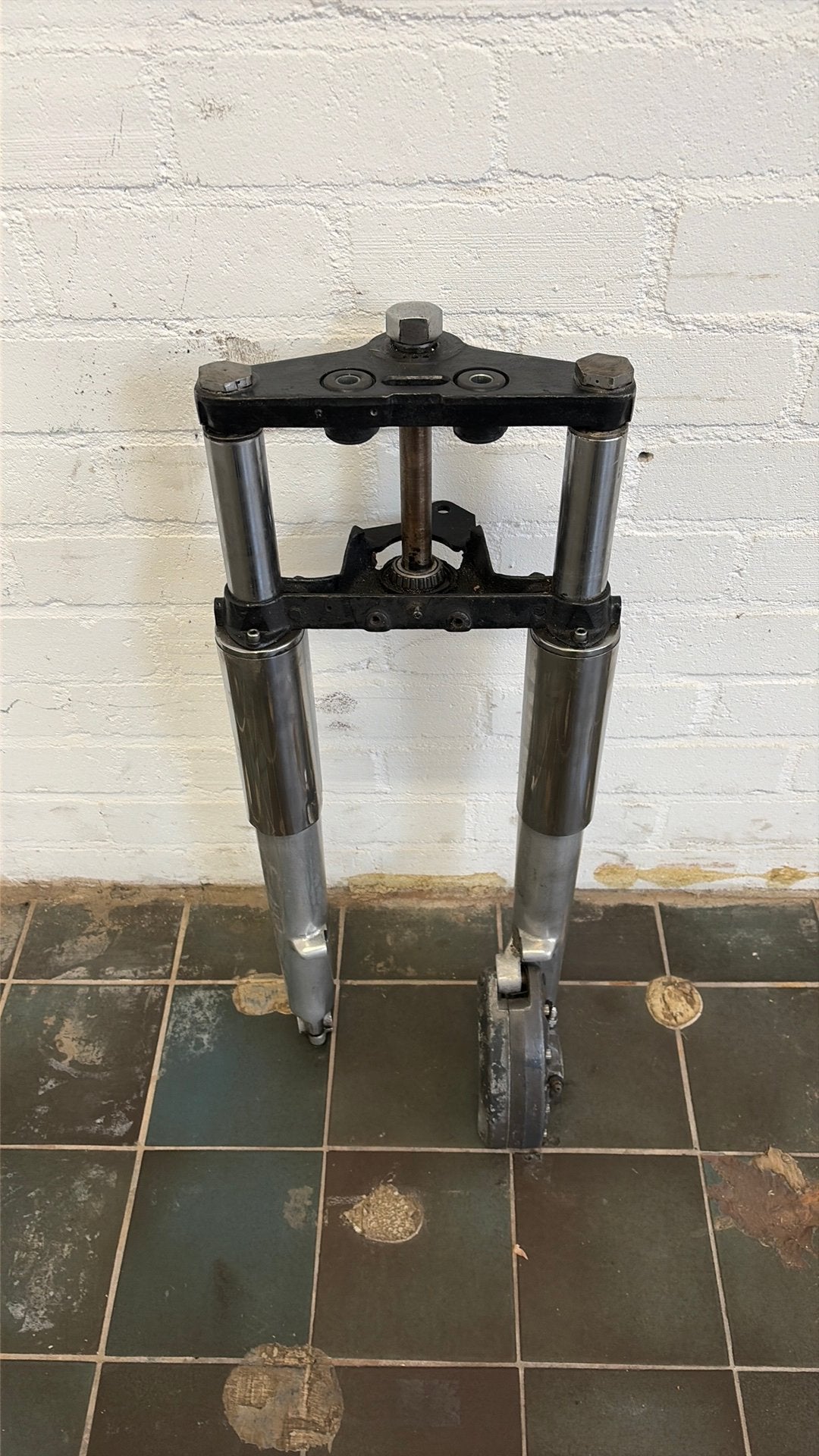 Shovelhead voorvork compleet met remklauw, Motoren, Ophalen, Straat 4, Harley davidson, Gebruikt