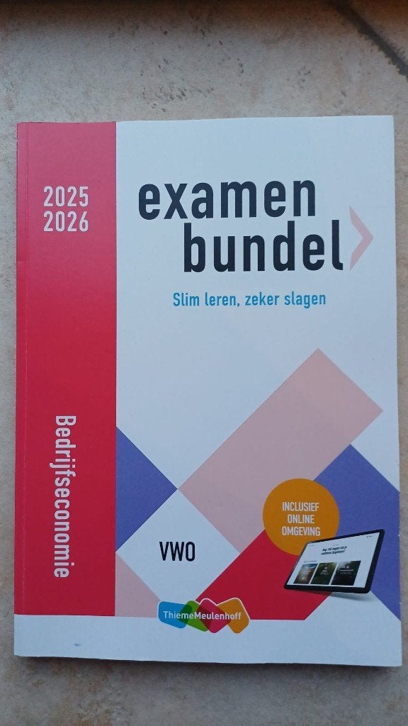 Examenbundel Bedrijfseconomie VWO 2025-2026 NIEUW, Boeken, VWO, Ophalen of Verzenden, Bedrijfseconomie of M&O, Nieuw