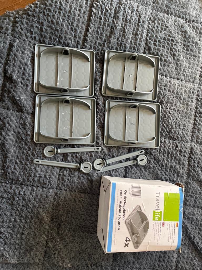 Onderlegplaten voor uitdraaisteunen (4 stuks), Caravans en Kamperen, Caravan accessoires, Ophalen of Verzenden, Nieuw