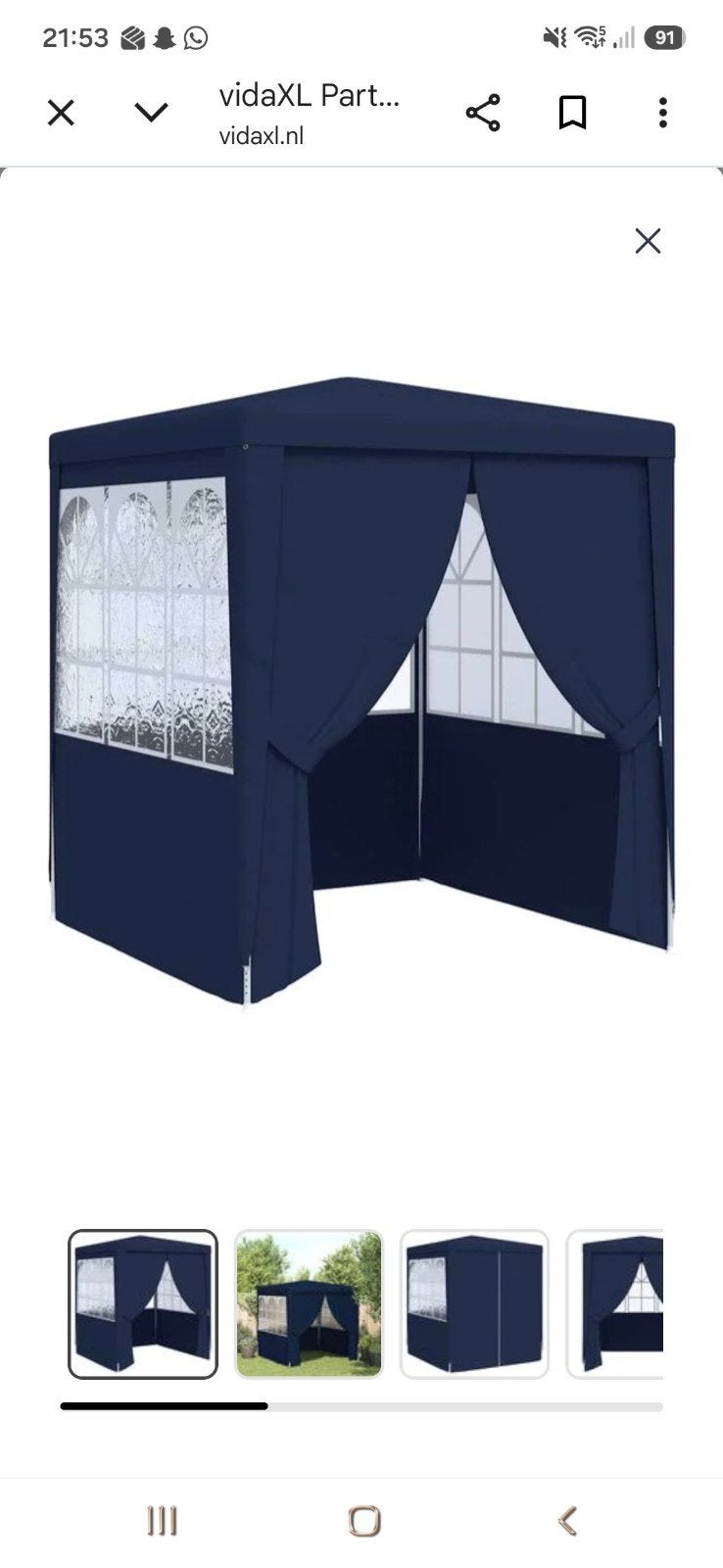 Nieuwe partytent ️, Tuin en Terras, Ophalen, Partytent, Minder dan 4 meter, Nieuw